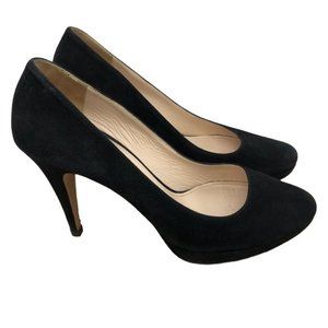Prada Black suede round toe pumps size 37 (US 7)